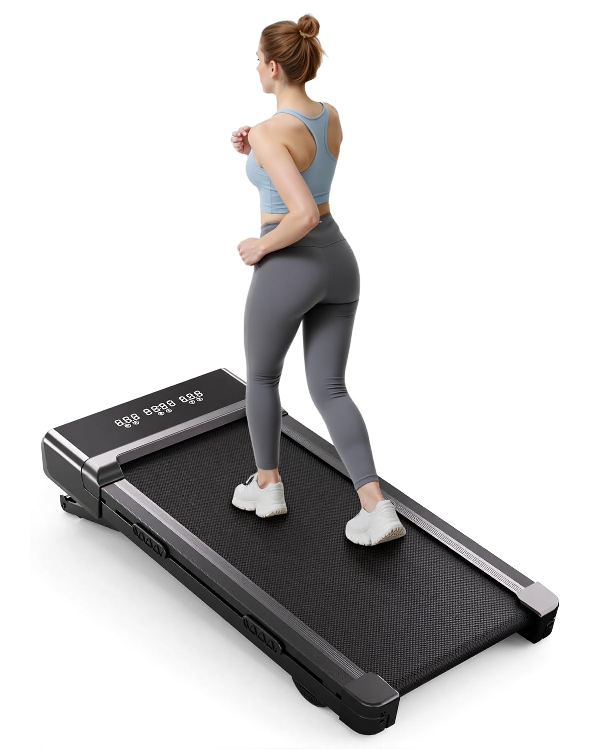 9% Auto Incline Walking Pad, Black Steel