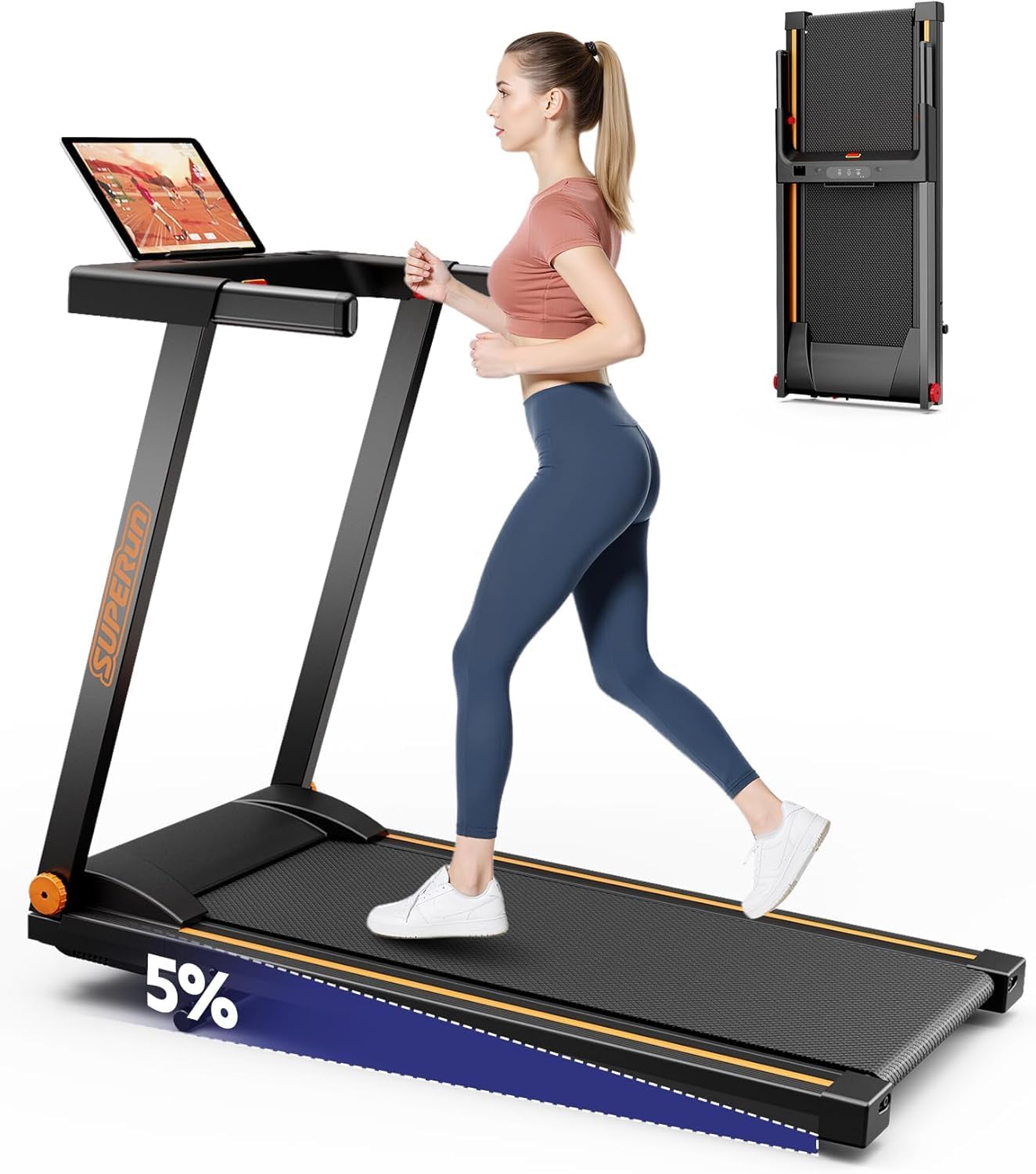 Smart 3-in-1 Incline Treadmill, Navy